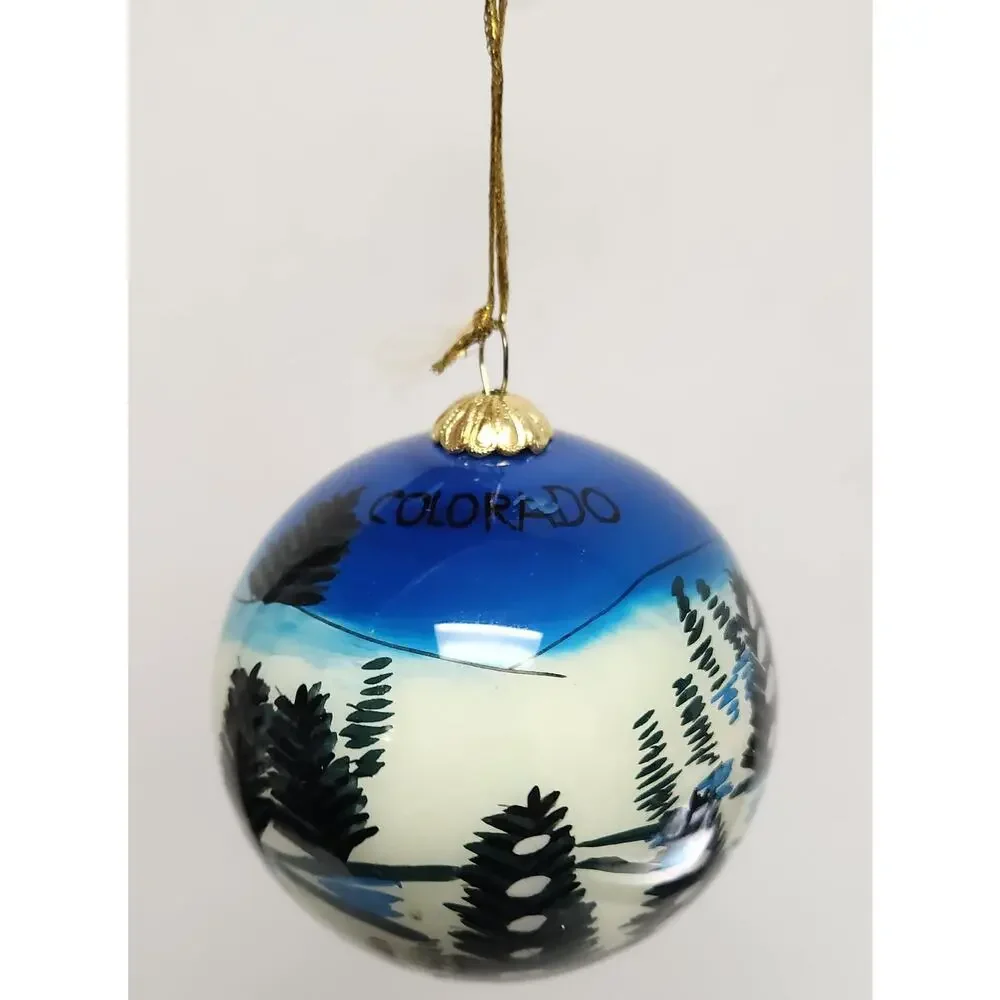 Li Bien Colorado Mouthblown Glass Hand Painted Ornament222